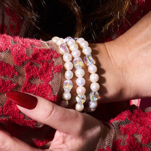 Ocean Phantom | Ivory Freshwater Pearl x Crystal Skull