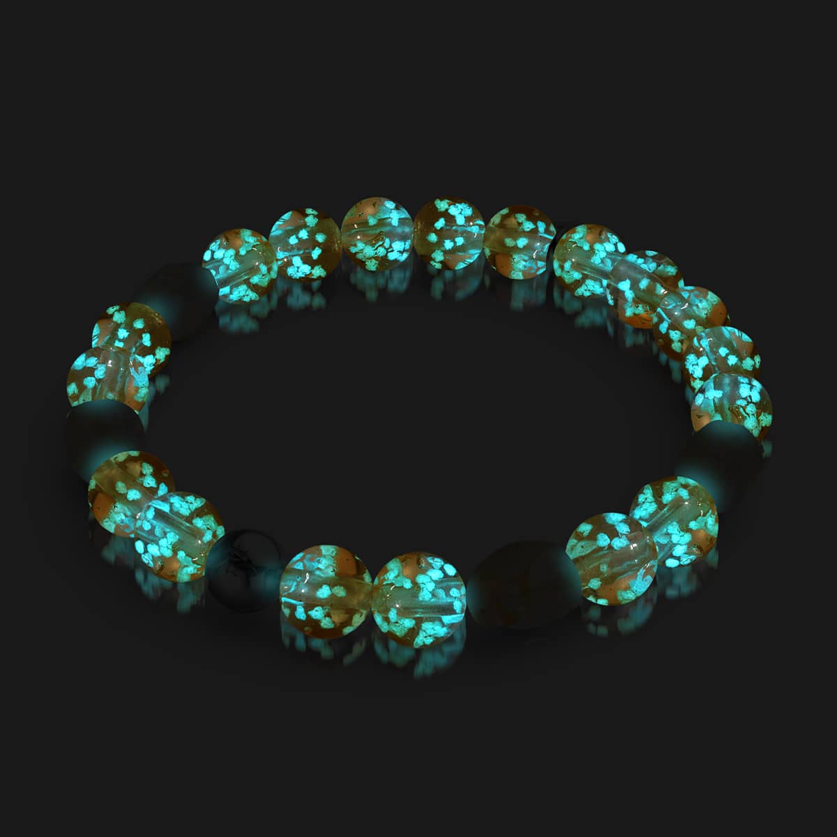 Sunset Spectre | .925 Sterling Silver | Firefly Glass Skull Bracelet