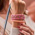 Pink Rattler | Himalayan Glass Bead Bracelet