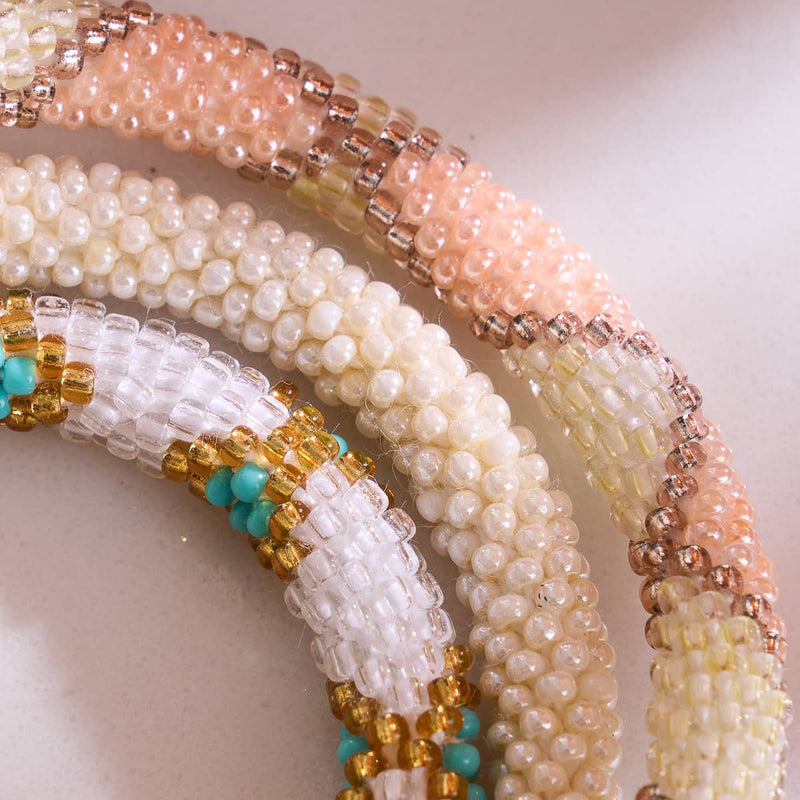 Rose Lassi | Himalayan Glass Bead Bracelet