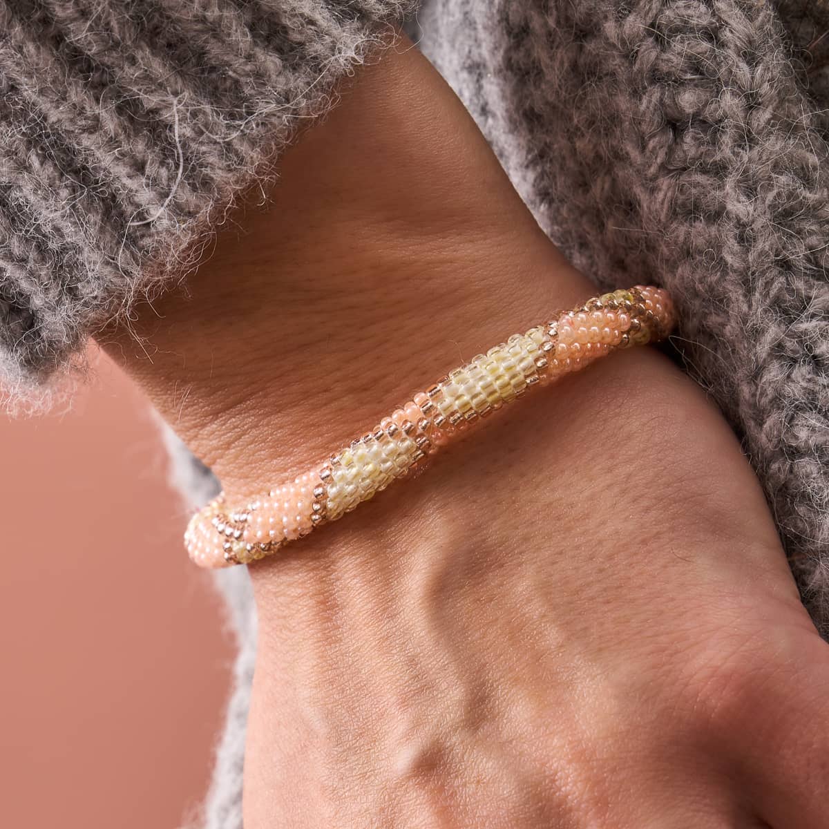 Rose Lassi | Himalayan Glass Bead Bracelet