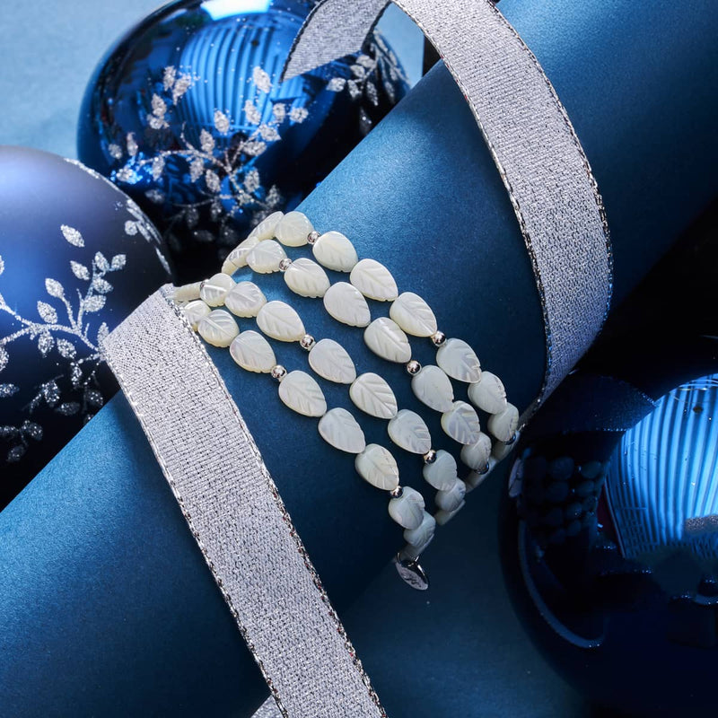 Mother of Pearl | .925 Sterling Silver | Leaf Wrap