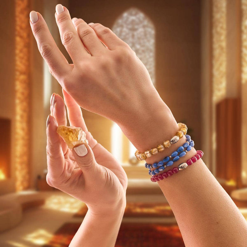 Bronze Horizon | .925 Sterling Silver | Lunar Glass Bracelet