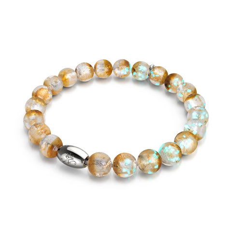 Bronze Horizon | .925 Sterling Silver | Lunar Glass Bracelet