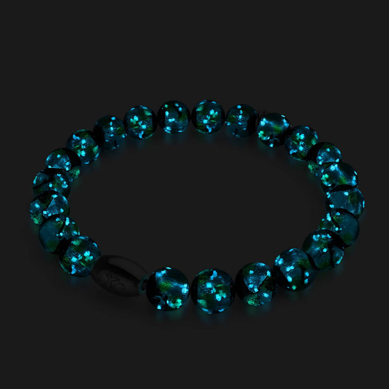 Green Astra | .925 Sterling Silver | Solar Glass Bracelet