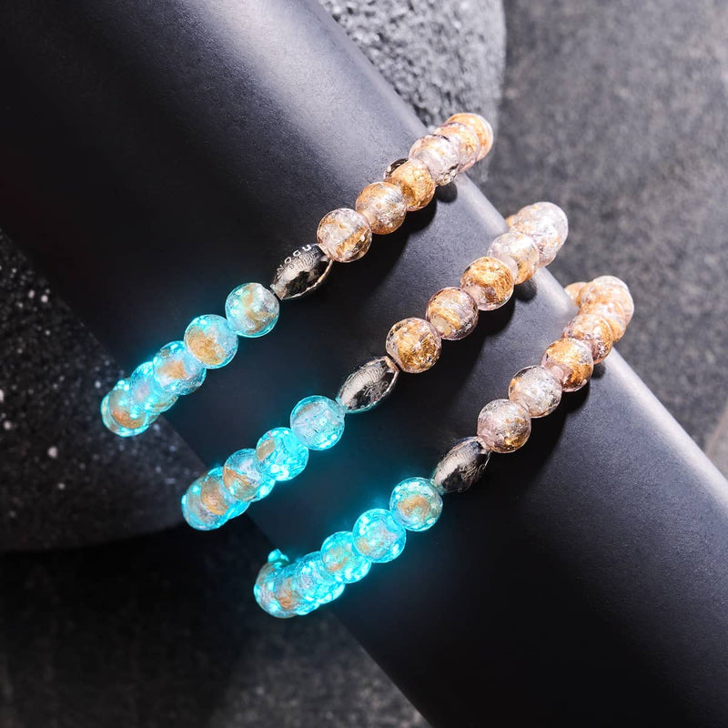Tangerine Moon | .925 Sterling Silver | Lunar Glass Bracelet