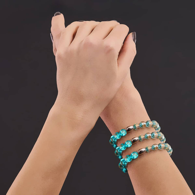 Ultramarine Horizon | .925 Sterling Silver | Lunar Glass Bracelet