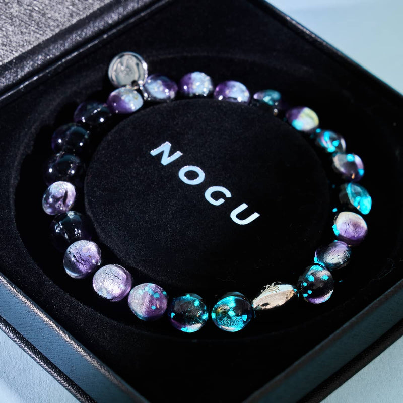 Violet Moon | .925 Sterling Silver | Lunar Glass Bracelet