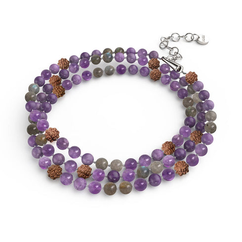 Shaolin Monk | Gemstone Rudraksha | Mala Spiritual Wrap