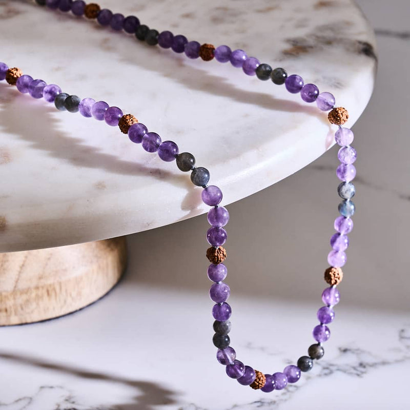 Shaolin Monk | Gemstone Rudraksha | Mala Spiritual Wrap