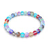 Bubble Gum | Silver | Mermaid Glass Bead Bracelet