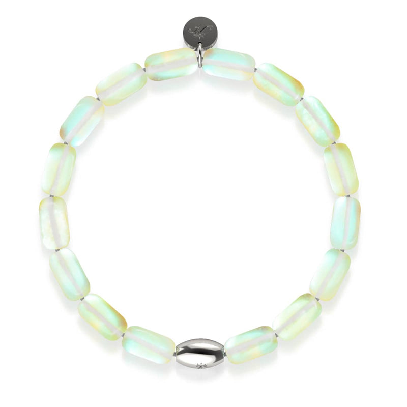 Canary | .925 Sterling Silver | Mermaid Glass Pebble Bracelet