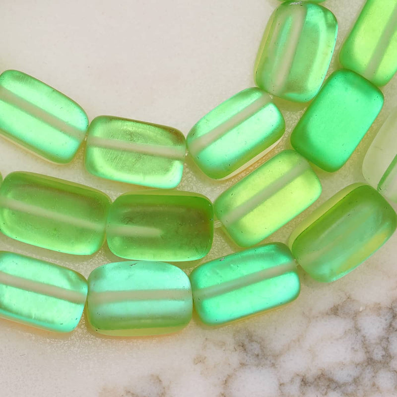 Emerald | .925 Sterling Silver | Mermaid Glass Pebble Bracelet