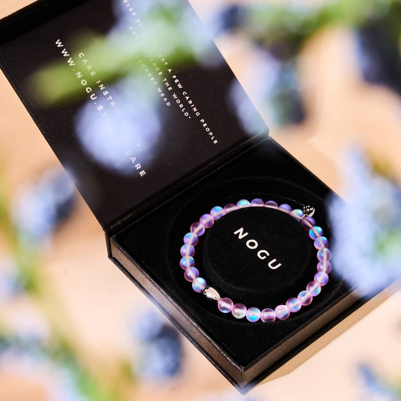 Lavender | .925 Sterling Silver | Mermaid Glass Bead Bracelet