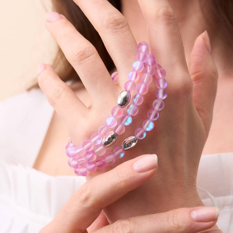 Lavender | .925 Sterling Silver | Mermaid Glass Bead Bracelet