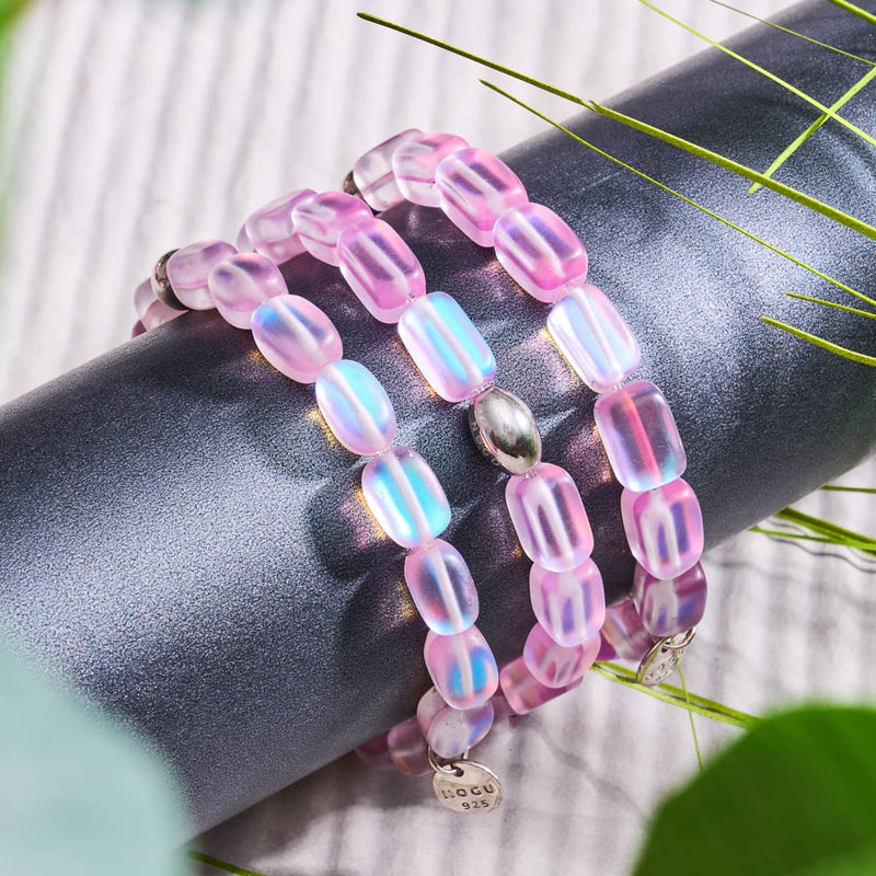 Lavender | .925 Sterling Silver | Mermaid Glass Pebble Bracelet