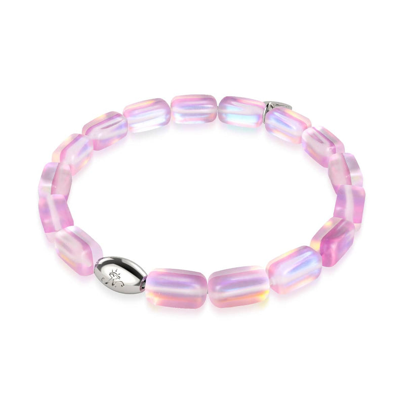 Lavender | .925 Sterling Silver | Mermaid Glass Pebble Bracelet