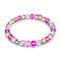 Magenta Magic | Silver | Mermaid Glass Bead Bracelet