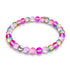 Magenta Magic | Silver | Mermaid Glass Bead Bracelet