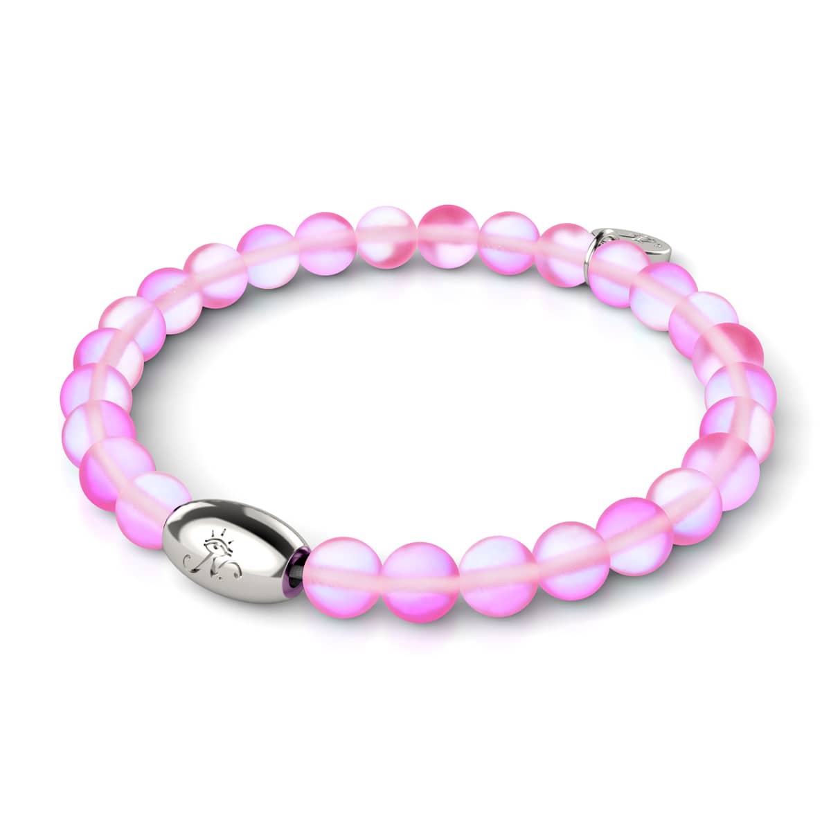 Pink | .925 Sterling Silver | Mermaid Glass Bead Bracelet
