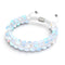Rainbow White | Silver | Double Mermaid Glass Bracelet