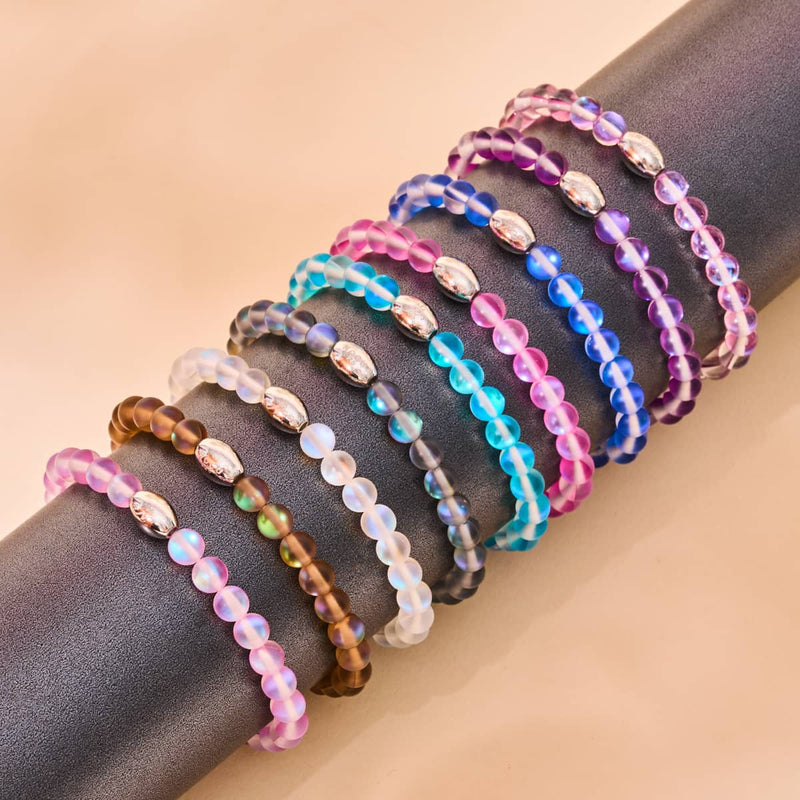 Sapphire | .925 Sterling Silver | Mermaid Glass Bead Bracelet