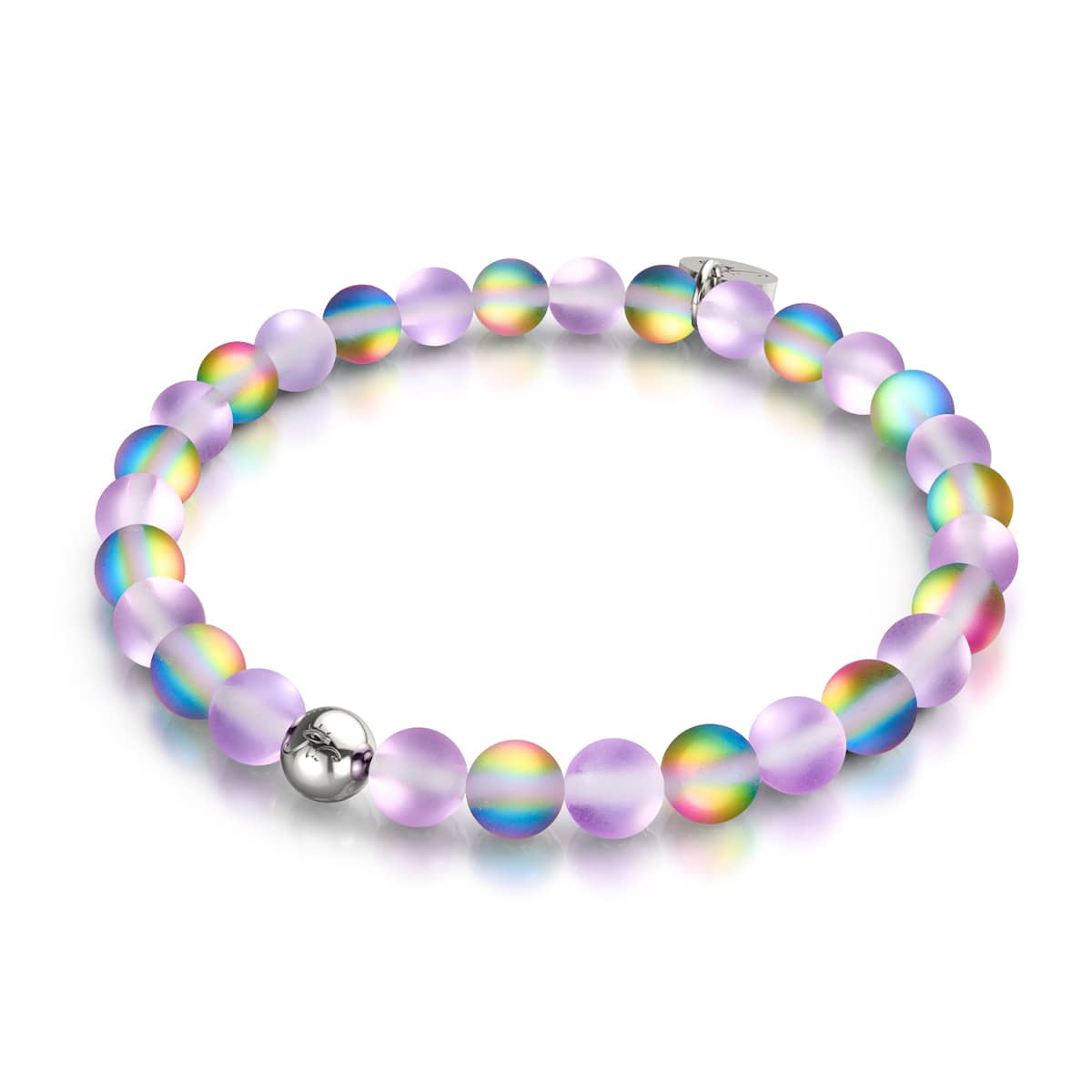 Unicorn Purple | Silver | Mermaid Glass Bead Bracelet
