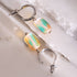 Peach | .925 Sterling Silver | Mermaid Glass Pebble Huggie Earrings