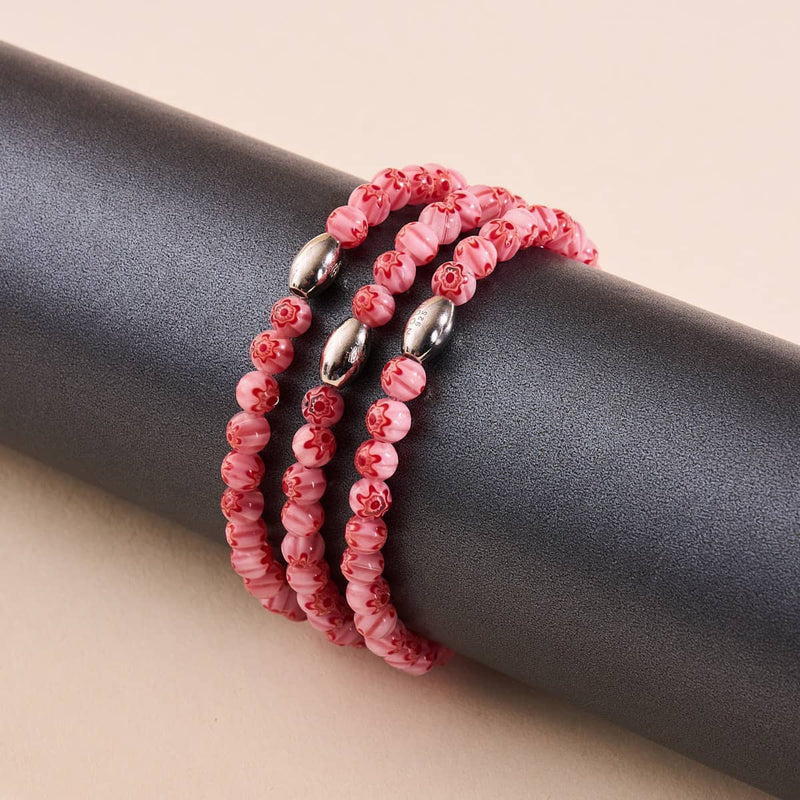 Dolce Amore | .925 Sterling Silver | Millefiori Bracelet