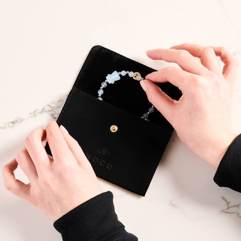 NOGU | Black Micro-Suede Travel Clutch