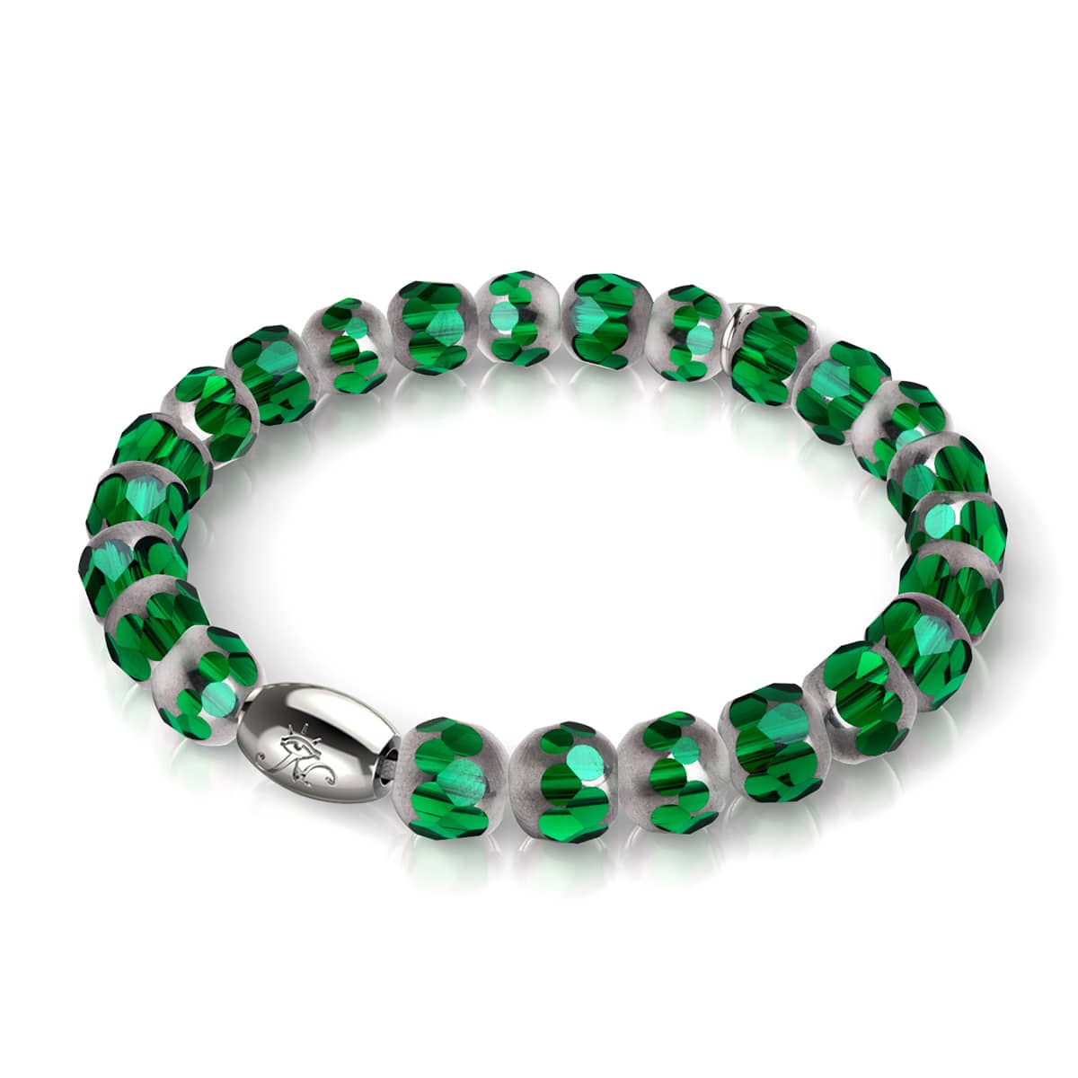 Emerald Forest | .925 Sterling Silver | Radiant Facets Crystal Bracelet