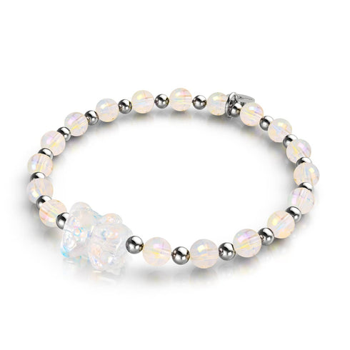 Unicorn White | Silver | Shimmer Bear Bracelet
