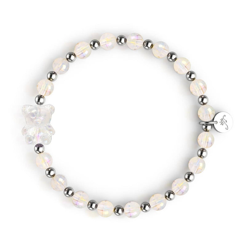 Unicorn White | Silver | Shimmer Bear Bracelet
