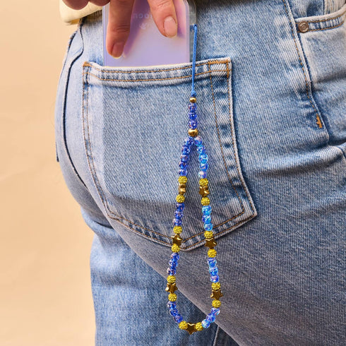 Sapphire Stars | Firefly Glass | Phone Charm Strap