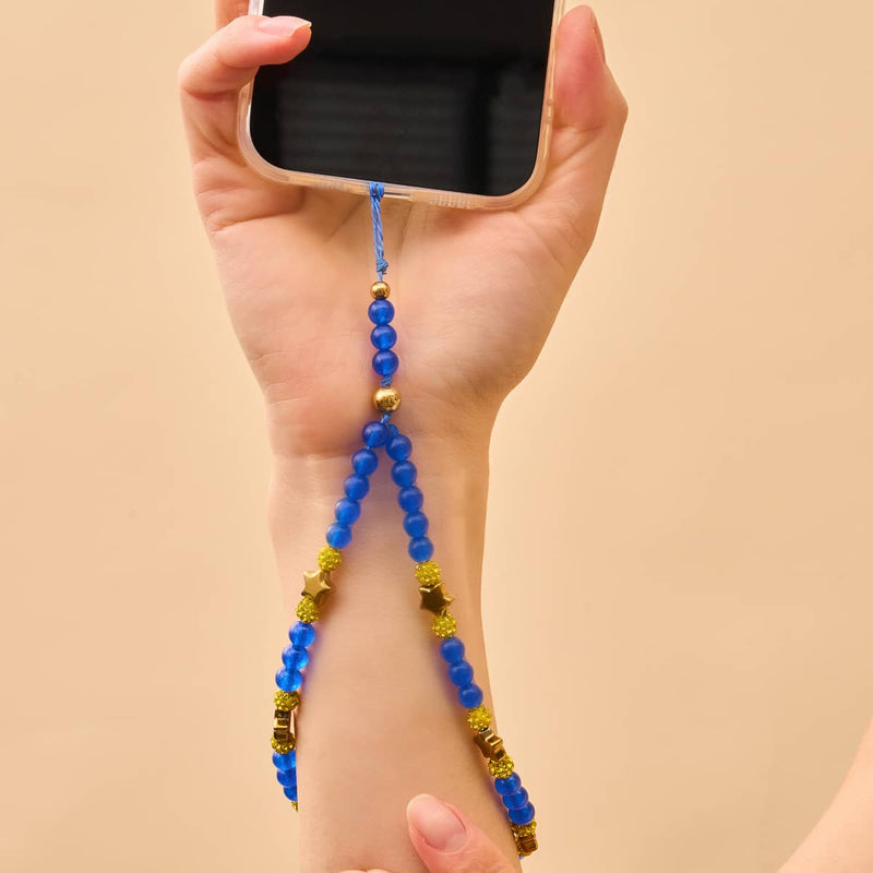 Starry Night | Blue x Gold | Phone Charm Strap