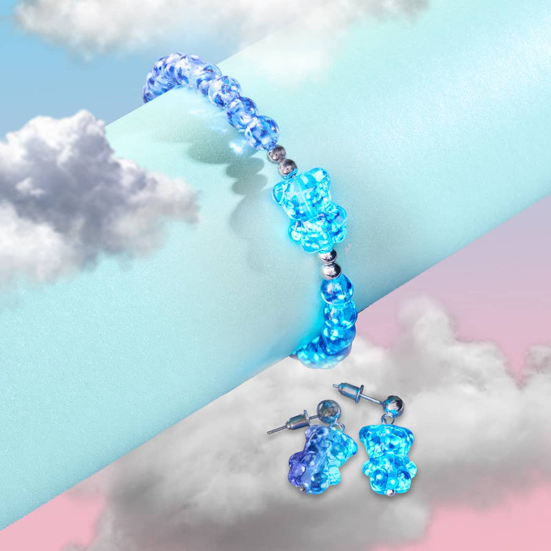 Tanzanite | .925 Sterling Silver | Firefly Glass Deluxe Bear Bracelet