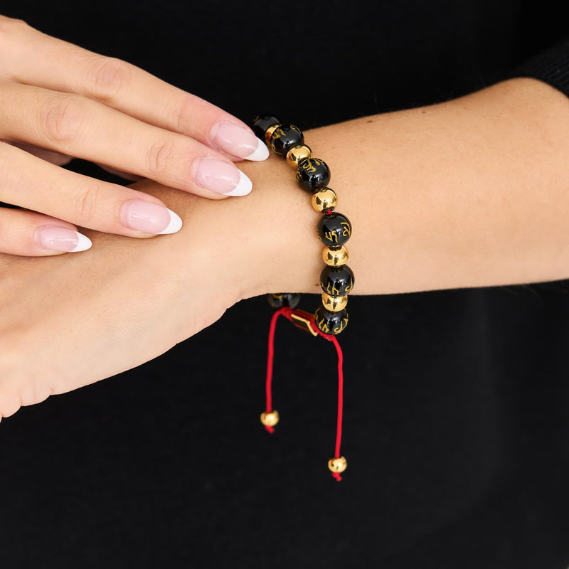 Tibetan Amulet | Deluxe Obsidian Mantra Bracelet