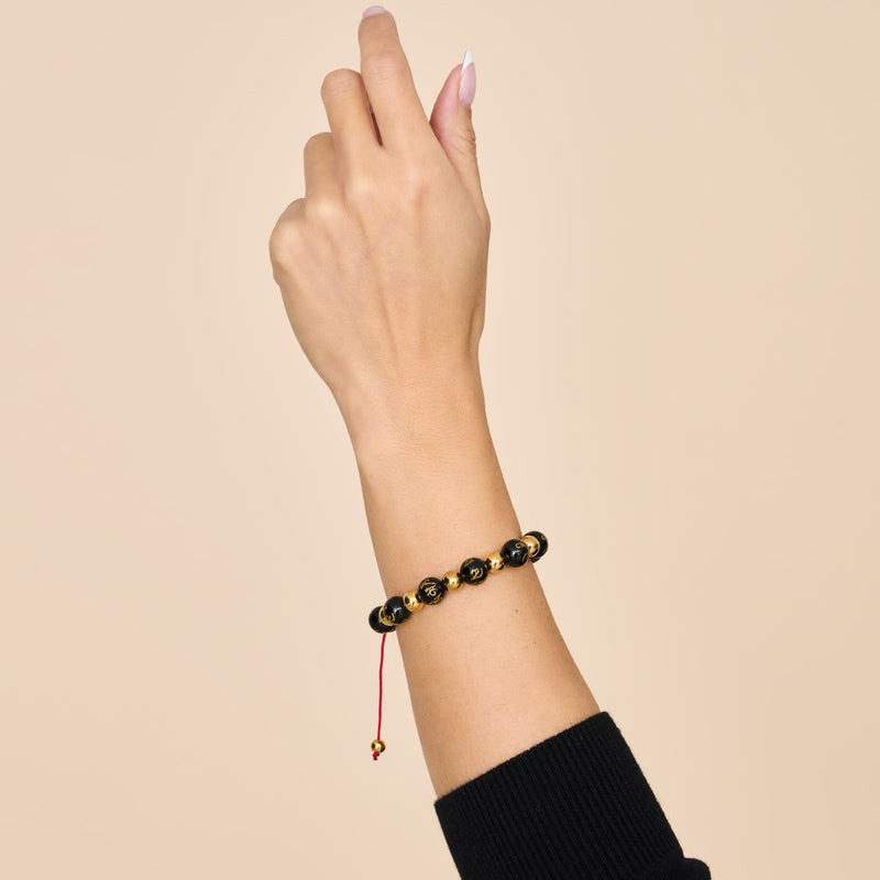 Tibetan Amulet | Deluxe Obsidian Mantra Bracelet