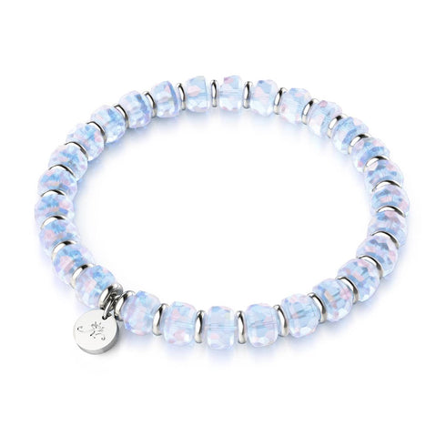 Moonlit Frost | Radiant Facets Crystal Bracelet