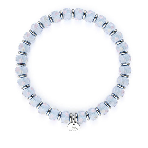 Moonlit Frost | Radiant Facets Crystal Bracelet