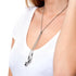 BPM | Silver | Black Crystal Headphones Necklace