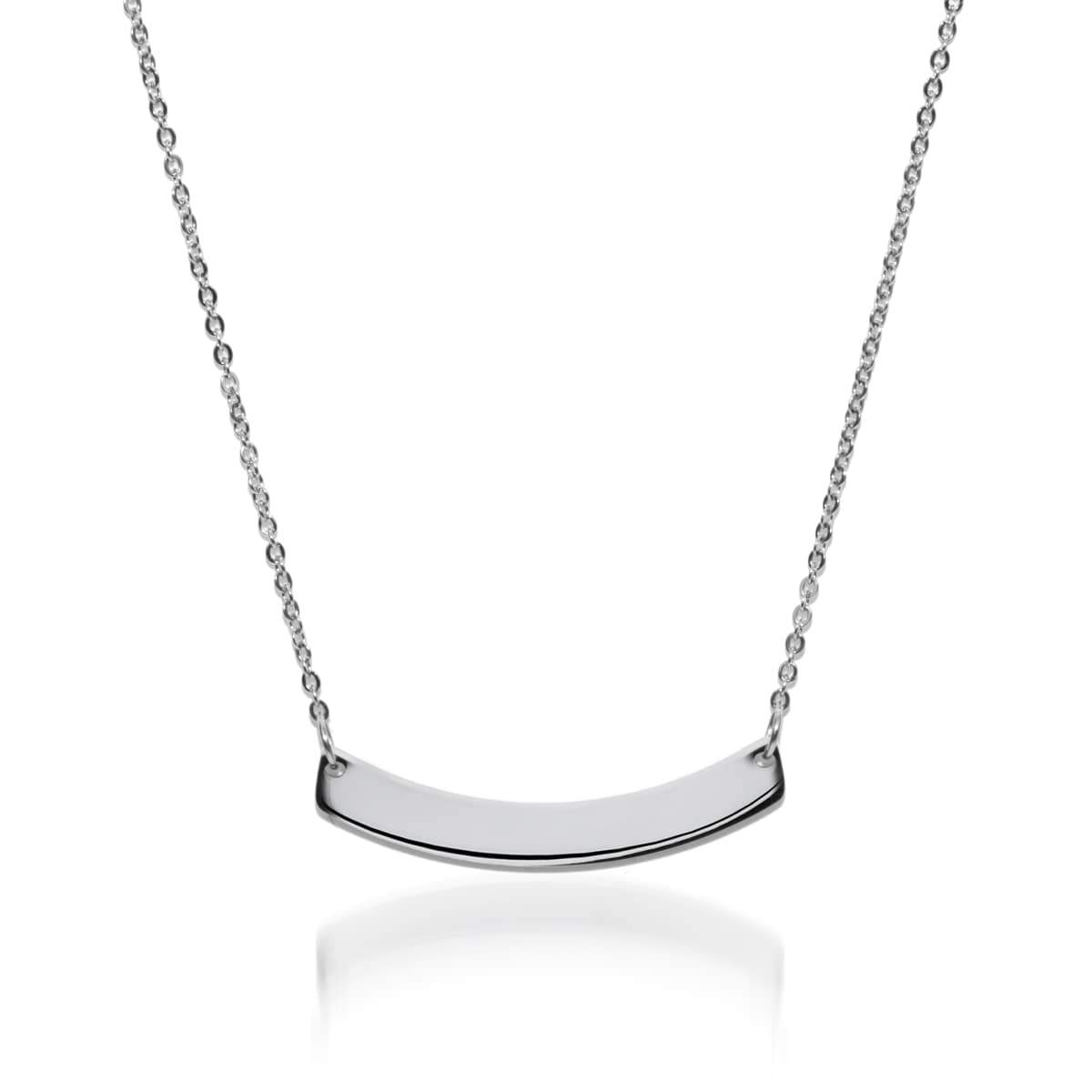 Curved Minimalist Bar | Silver | Necklace