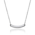 Curved Minimalist Bar | Silver | Necklace