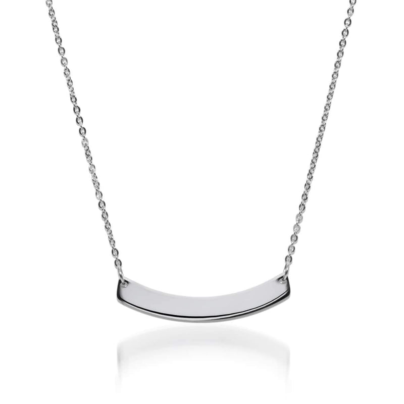 Curved Minimalist Bar | Silver | Necklace