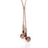 Remix | 18k Rose Gold | White Crystal Headphones Necklace