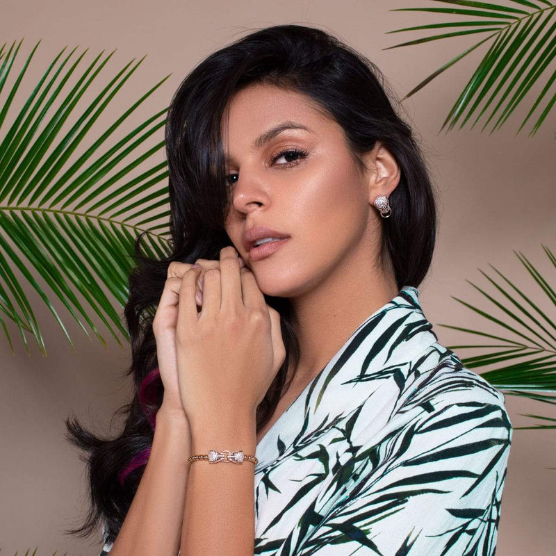 Panthera by Keysi Sayago | 18k Rose Gold | Cubic Zirconia Crystal Bracelet