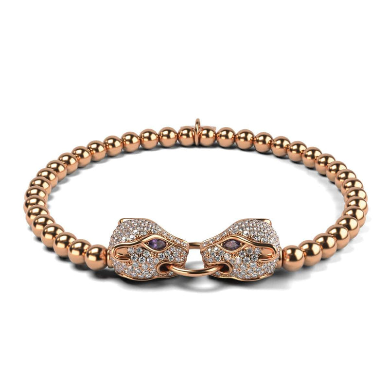 Panthera by Keysi Sayago | 18k Rose Gold | Cubic Zirconia Crystal Bracelet