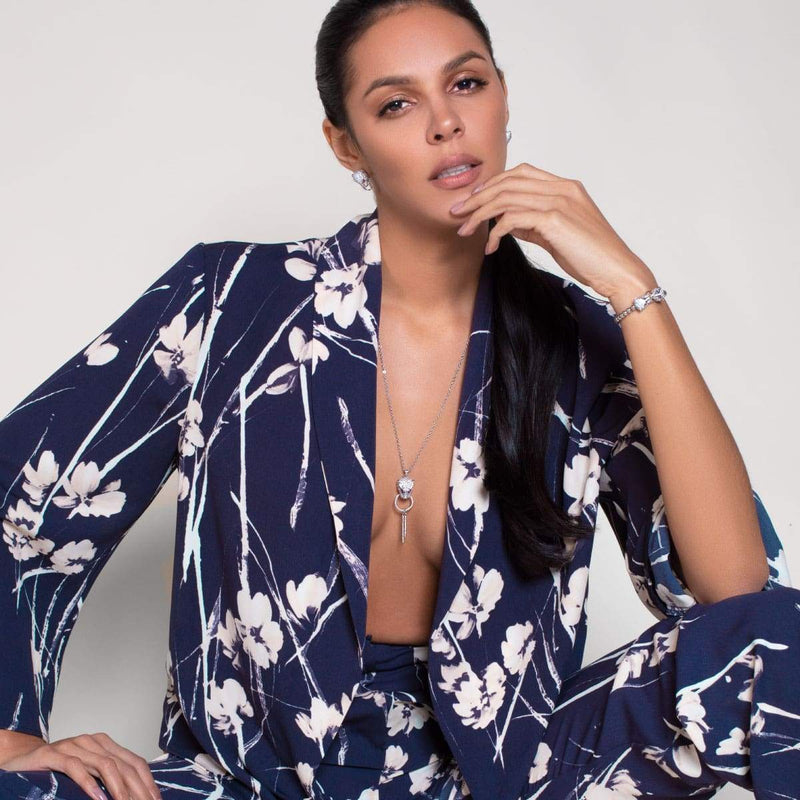 Panthera by Keysi Sayago | 18k White Gold | Cubic Zirconia Crystal Bracelet