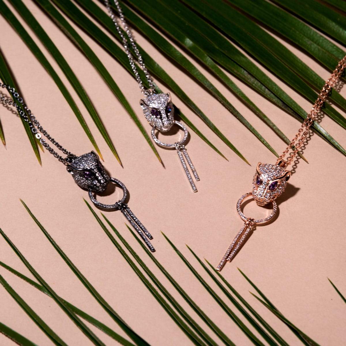 Panthera | 18k White Gold | Cubic Zirconia Crystal Necklace