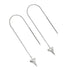 Shark Tooth Chain Drop Threader Earrings by Lauren Howe | .925 Sterling Silver | Crystal